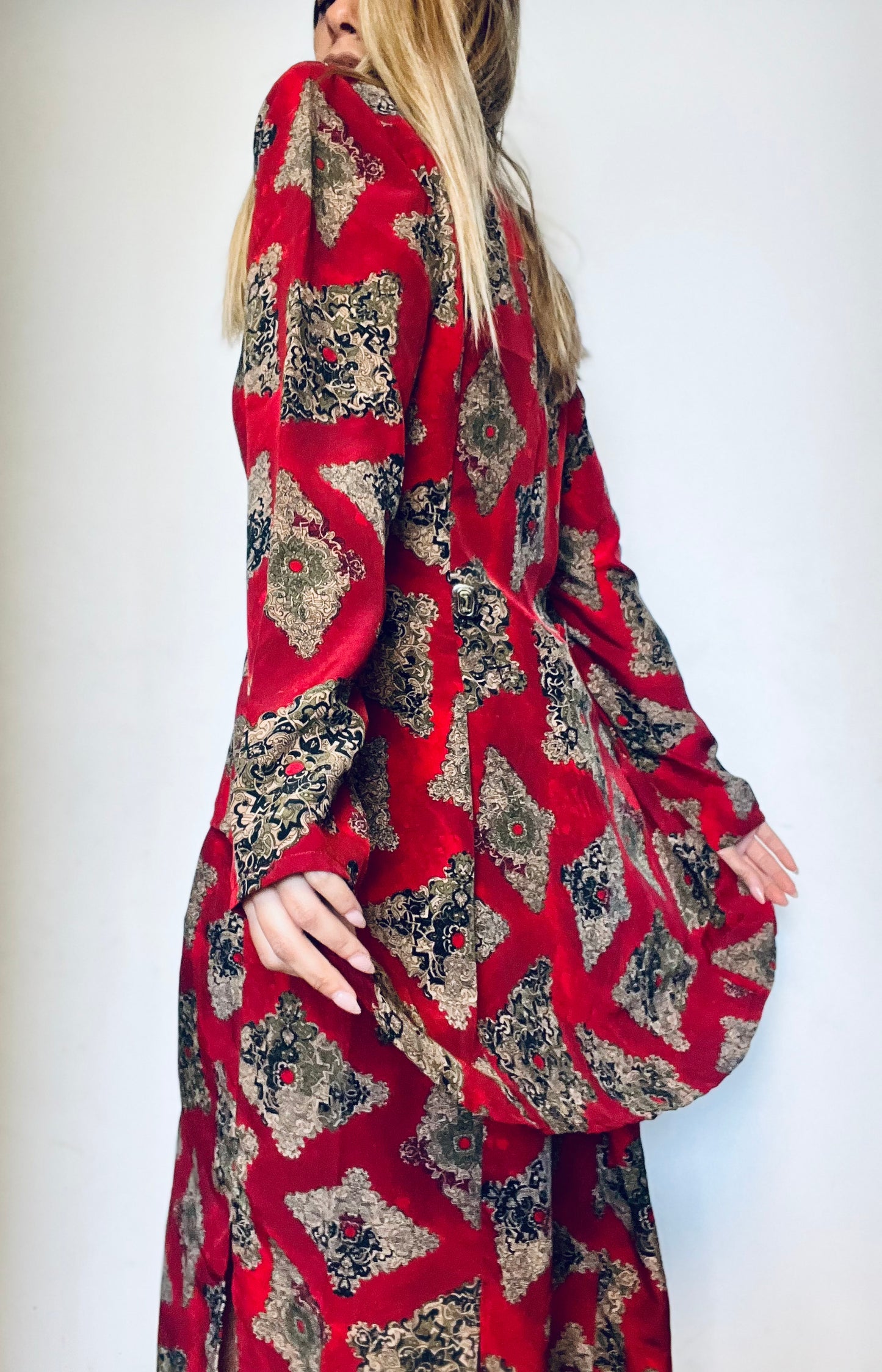 Two-Piece Silk Over-Size Suit