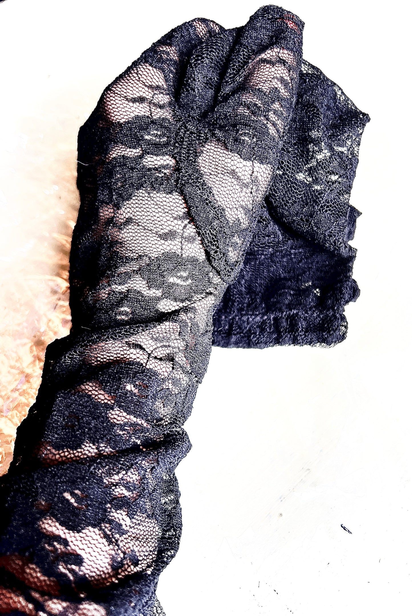 Black lace gloves for costume lady